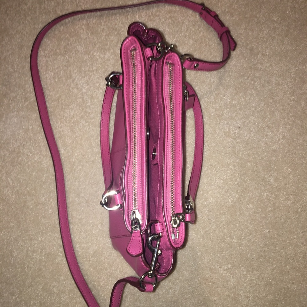 Coach Pink Crossbody Handle Leather Bag - Picture 3 of 6